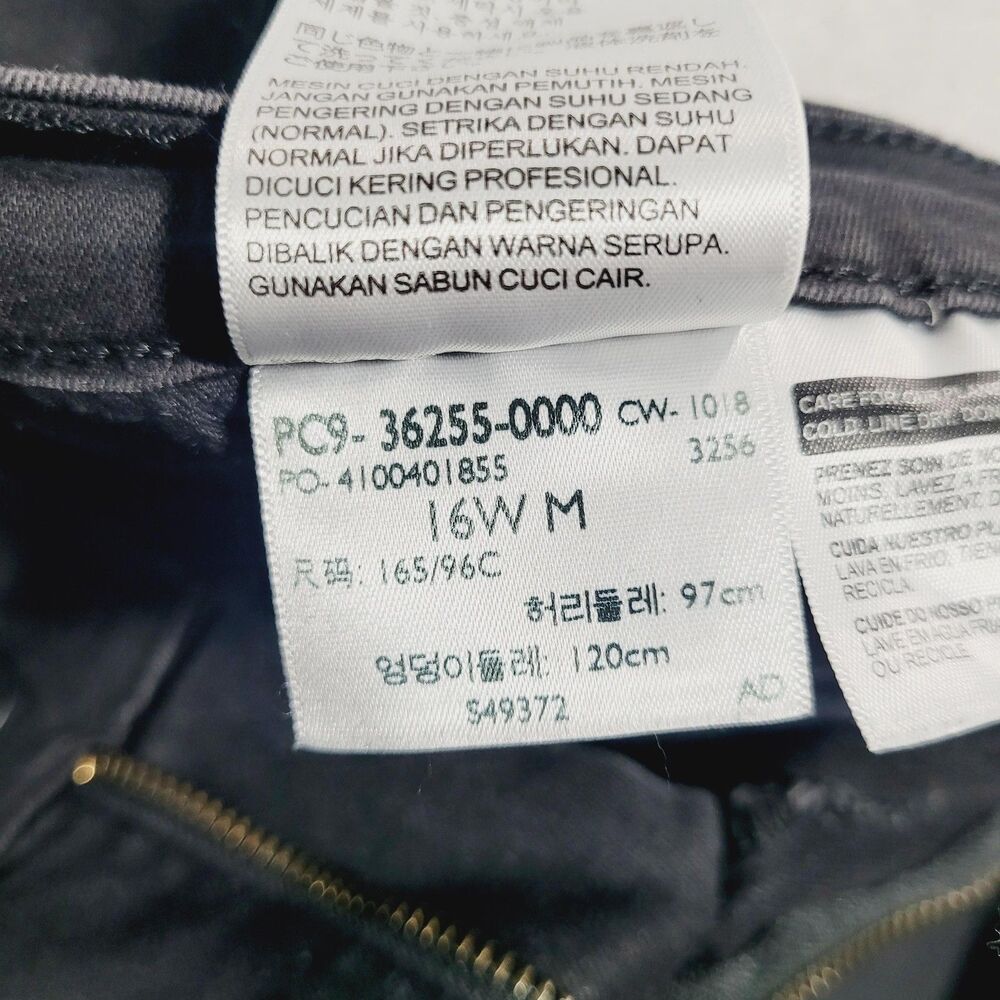 Levi's 711 Skinny Jeans Womens 16W Black Dark Wash Mid Rise Stretch Denim - Picture 6 of 16